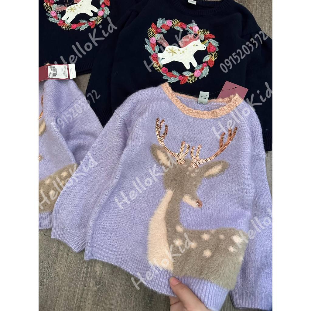 Áo len hình thêu đắp cho bé TUUK