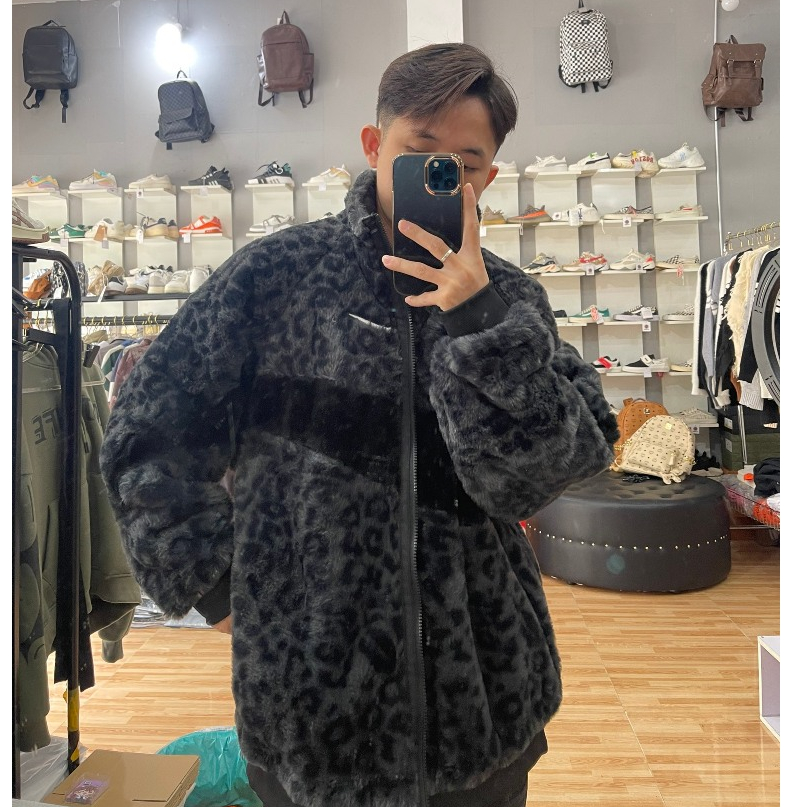 Áo  lông thỏ NI.KE áo  lông loang đen báo vạch đen