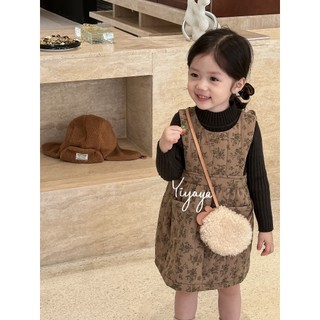𝒀𝑰𝒀𝑨𝒀𝑨 𝑲𝑰𝑫𝑺 - Set 2 món váy hoa nhí cổ điển kết hợp áo len