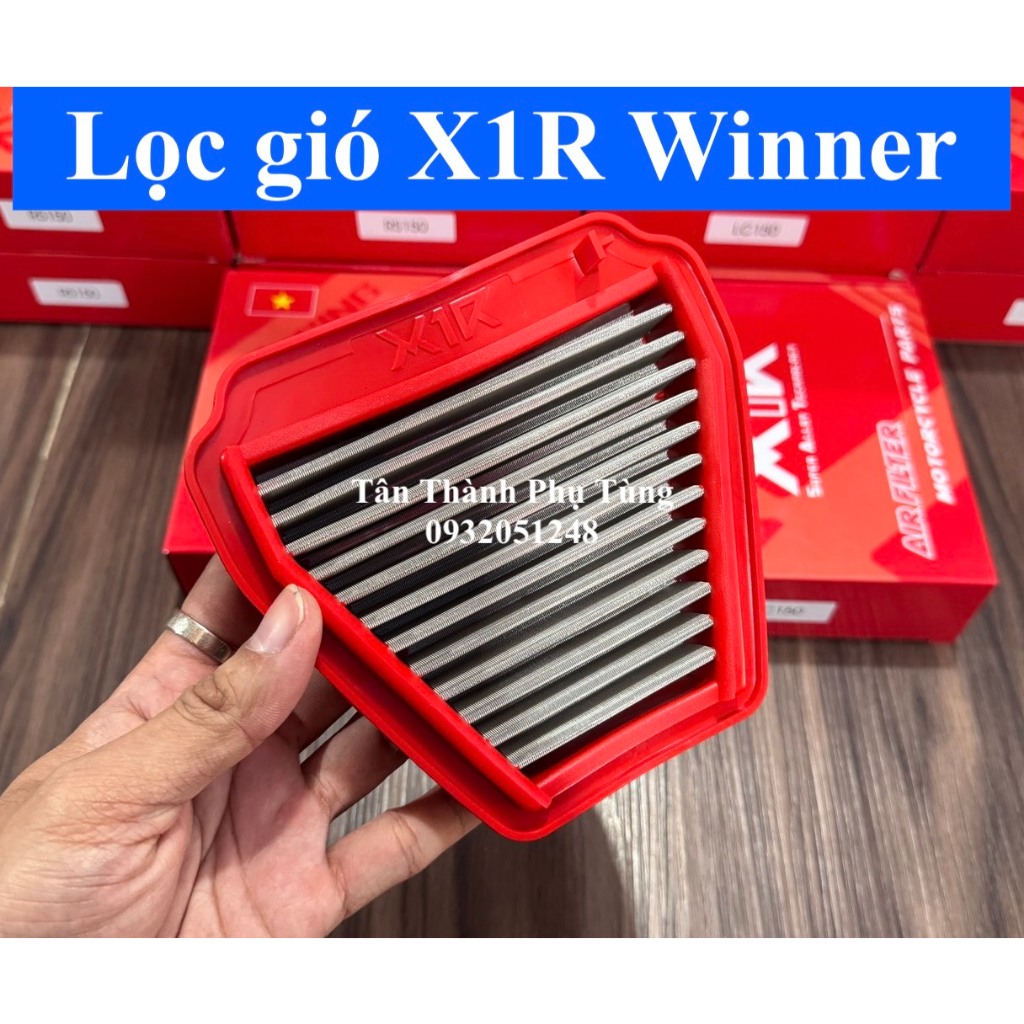 Lọc gió X1R chính hãng Lưới Inox 304: Winner/ WInner X,  Exciter 150 /155