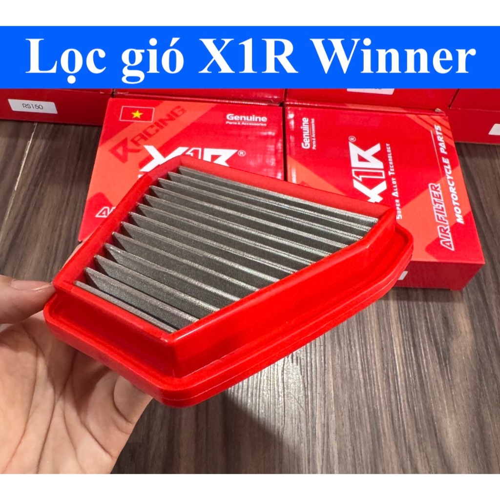 Lọc gió X1R chính hãng Lưới Inox 304: Winner/ WInner X,  Exciter 150 /155