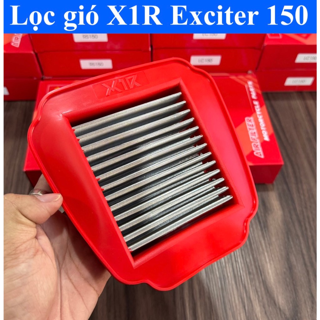 Lọc gió X1R chính hãng Lưới Inox 304: Winner/ WInner X,  Exciter 150 /155