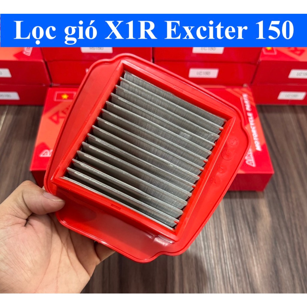 Lọc gió X1R chính hãng Lưới Inox 304: Winner/ WInner X,  Exciter 150 /155