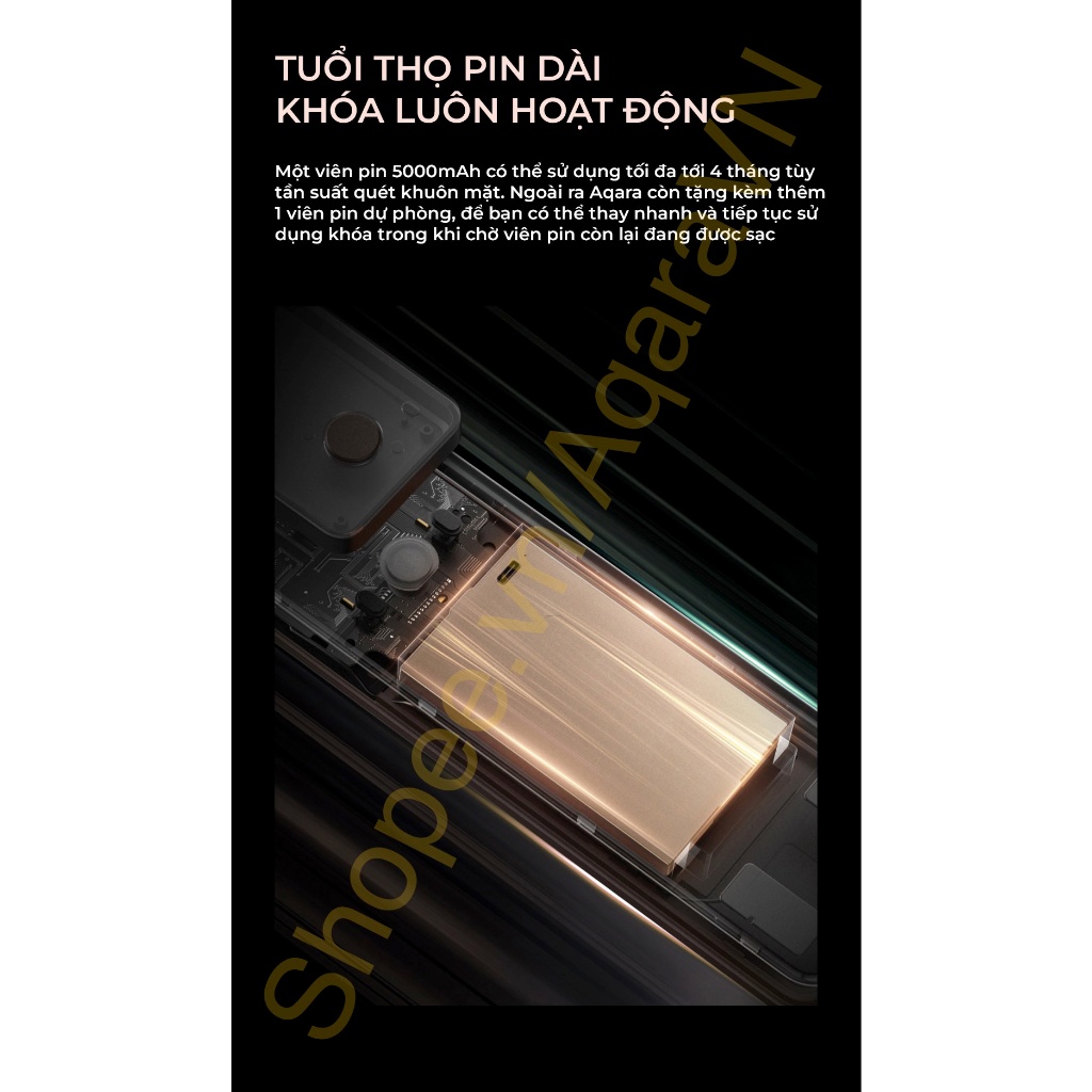 Khóa nhận diện khuôn mặt Aqara D200i Face ID - Tương thích Apple HomeKey, Chốt khóa tự động hoàn toàn, BH 12 Tháng