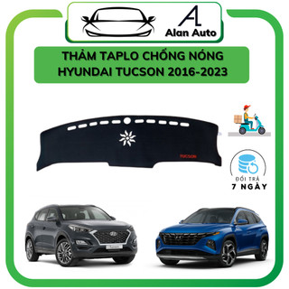 Thảm taplo chống nóng ô tô Hyundai Tucson 2016-2023, Thảm taplo da carbon, Hàng đẹp xuất sắc