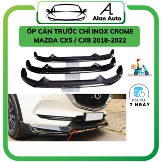 Ốp cản trước xe Mazda Cx5, Cx8 2018-2022, Body Lip trước Nhựa ABS cao cấp. 3 MẪU CARBON VÀ ĐEN
