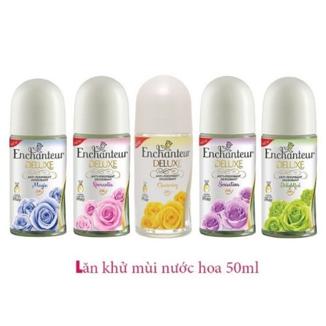 Lăn khử mùi hương nước hoa Enchanteur Charming/ Sensation/ Delightful/ Romantic/ Magic 50ml