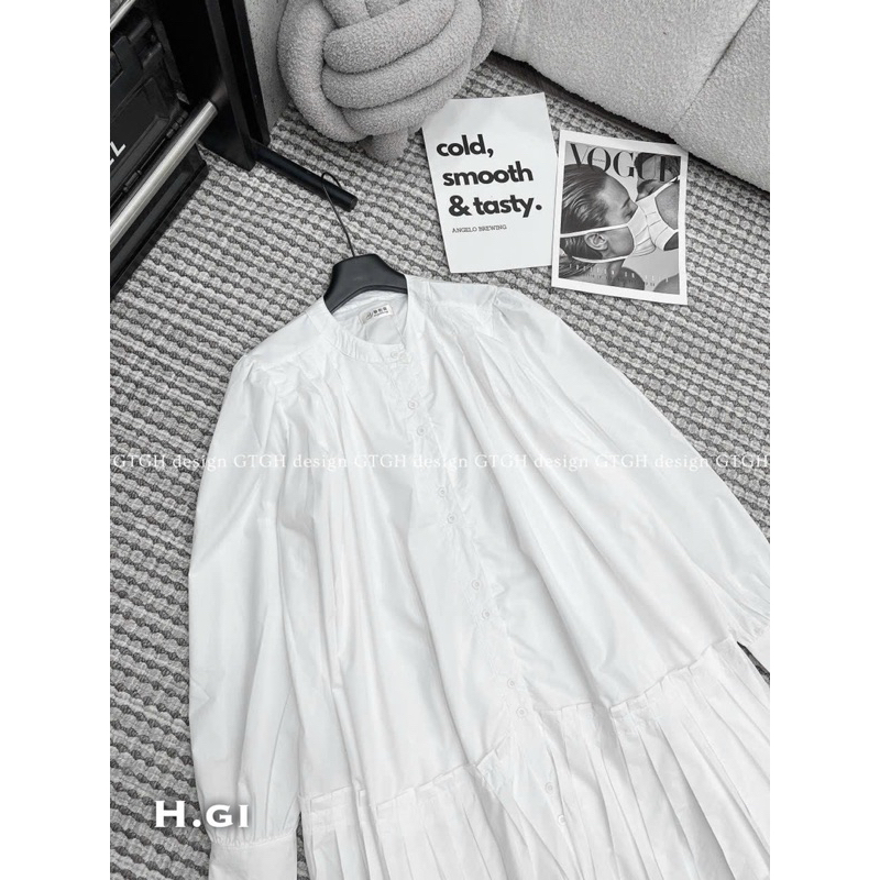 Váy sơmi xuông chất thô lạnh mềm mát