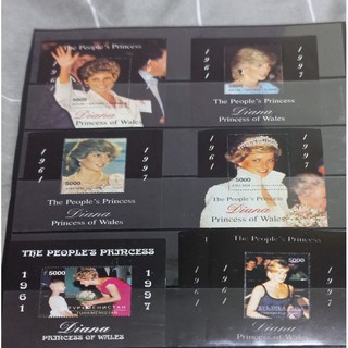 Tem sưu tập block tem công nương diana 1961-1997
