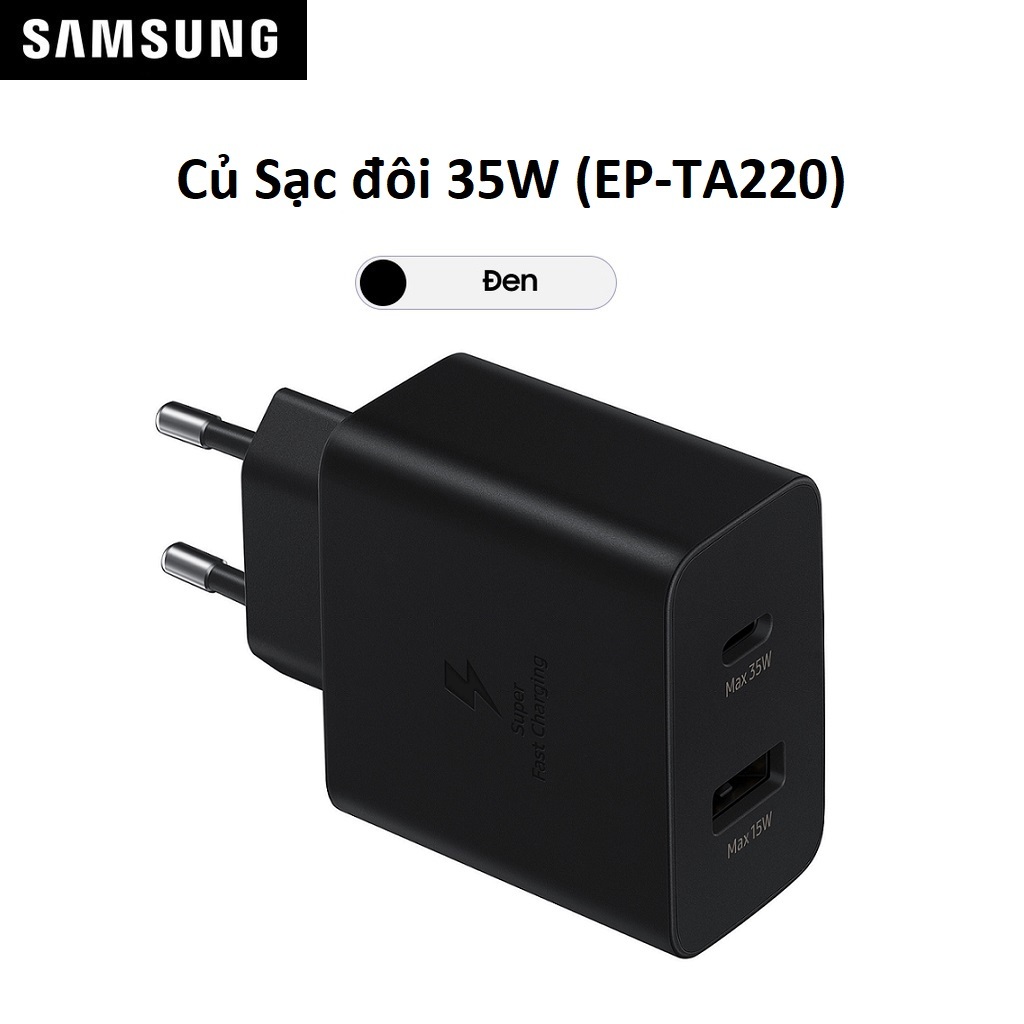 Sạc nhanh Samsung 35W (Không kèm cáp) EP-TA220N - Hàng Chính Hãng