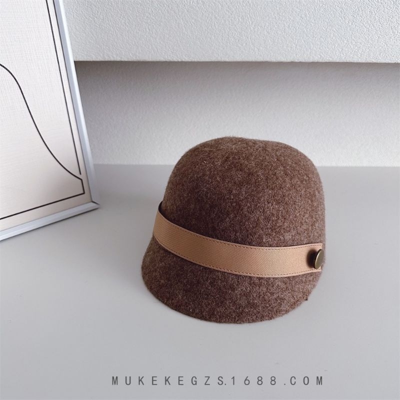 Mẫu mới 2023 Nón dạ lưỡi trai ngắn cho bé