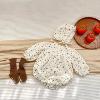 Bodysuit nhung tăm cho bé, romper hoa nhí bé gái, bodysuit hàn quốc cho bé gái