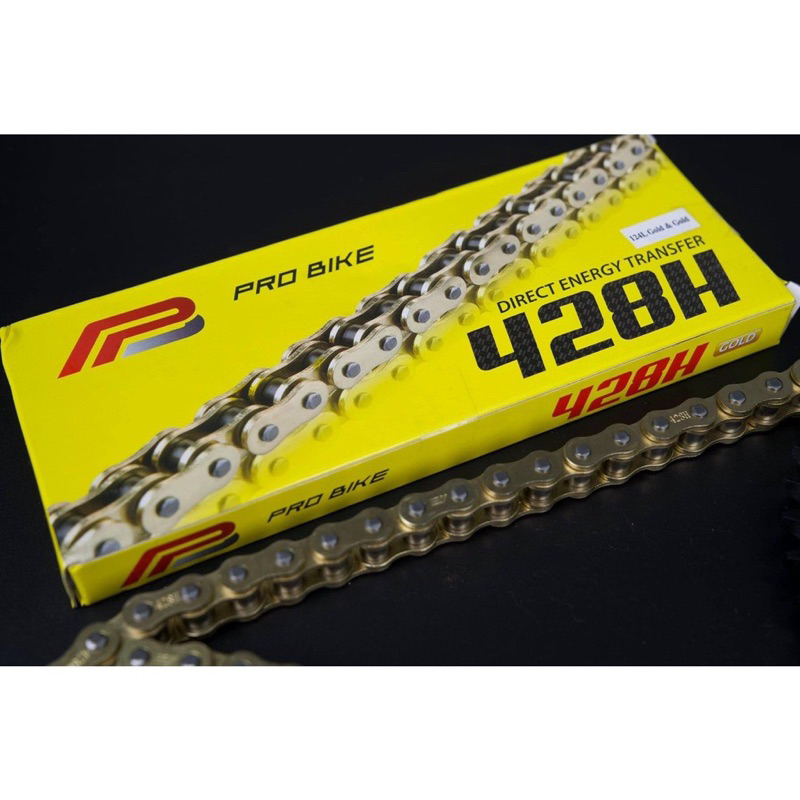 Sên ProBike Vàng, Vàng Đen chính hãng 428 9li 10li 124 mắt , 132 mắt về sử dụng mọi loại xe số