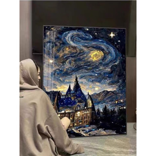[SẴN] Tranh sơn dầu số hoá DIY khổ 40x50cm đã căng khung- Tranh Vangogh mới