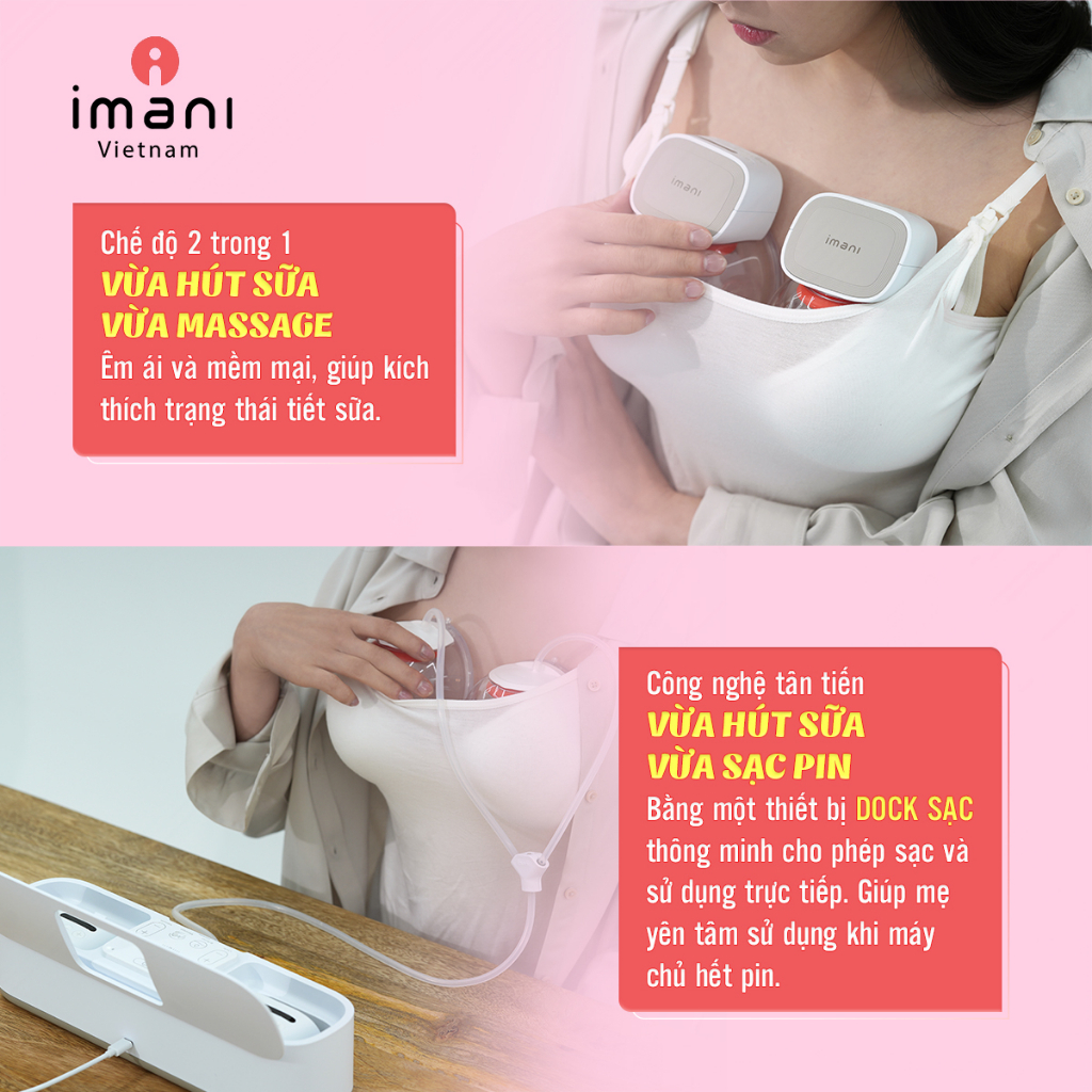 Máy Hút Sữa Không Dây IMANI I2 Plus Hàn Quốc
