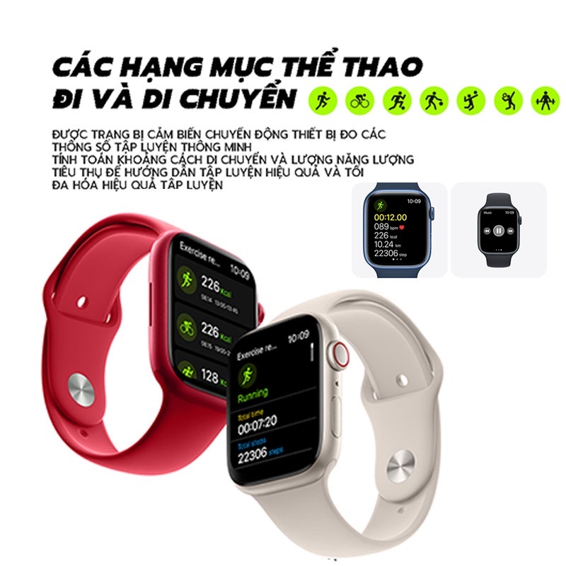 Đồng hồ thông minh T700s, Smartwatch Nghe gọi, Theo dõi Sức khỏe, Nhận thông báo dùng cho Nam nữ- BH 12 Thán
