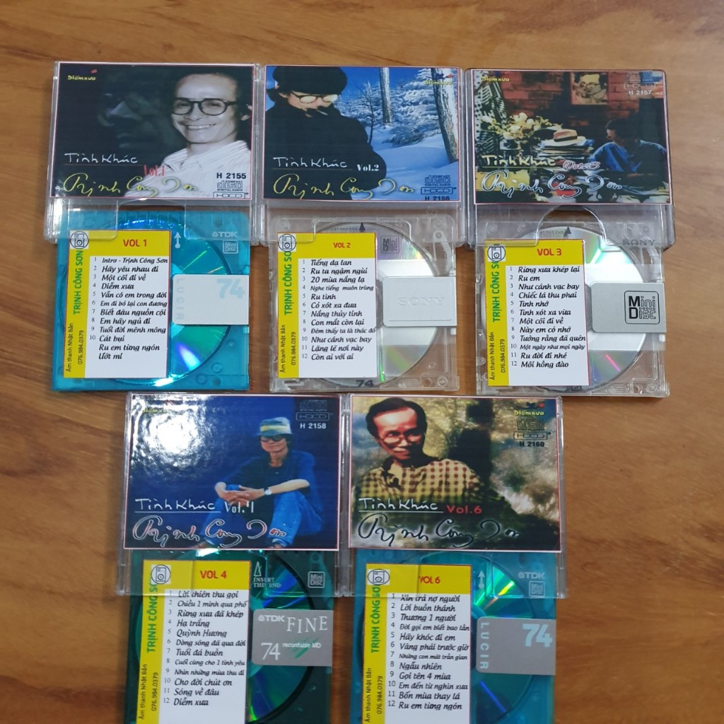 Bộ 5 Thiết bị lưu trữ MD Mini Diss nhạc Trịnh Công Sơn chất lượng cao