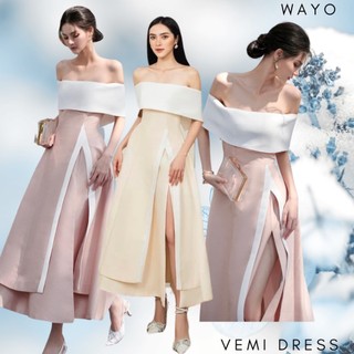 [Vemi Dress] Đầm WAYO thiết kế trễ vai xẻ tài cách điệu cao cấp dự tiệc sang trọng