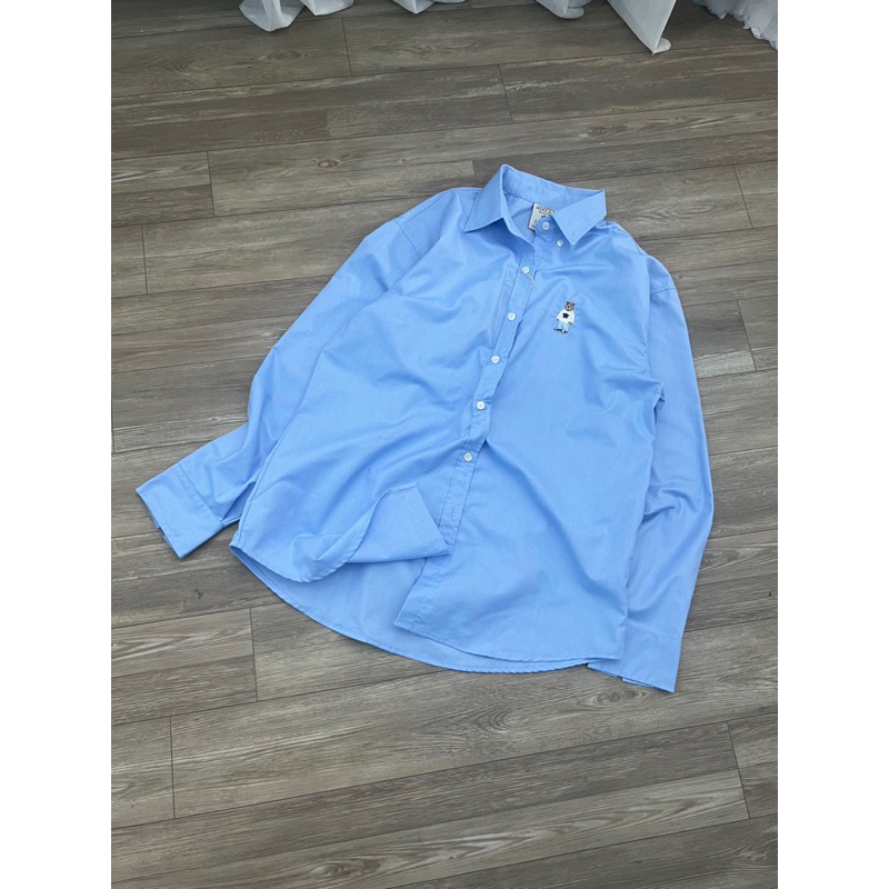 AnDi.vnxk Áo sơ mi vải oxford gấu l W.hoau