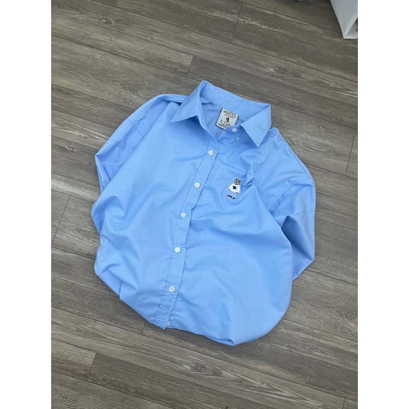 AnDi.vnxk Áo sơ mi vải oxford gấu l W.hoau