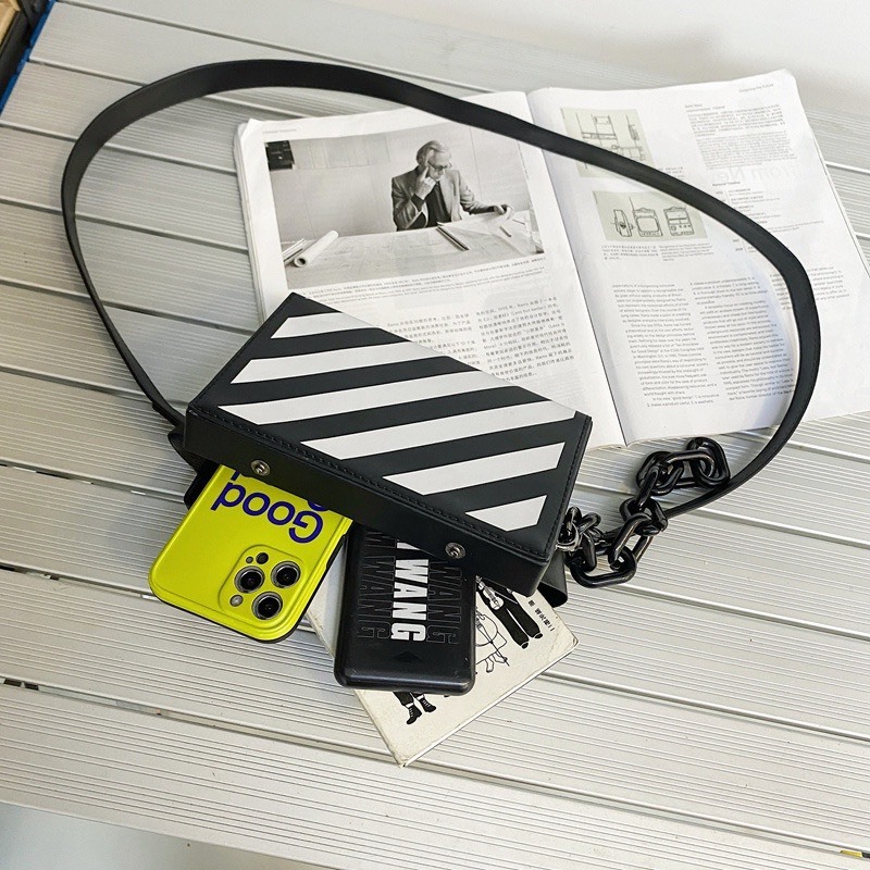 Túi Hộp Đeo Chéo OFF.W Nam Nữ Da PU Cao Cấp V09 - LIKA SHOP