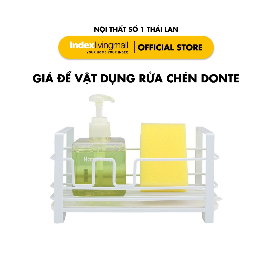 Kệ để đồ rửa chén DONTE Kim loại sơn tĩnh điện + Nhựa PP | Index Living Mall | Nhập khẩu Thái Lan