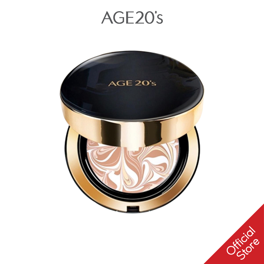 [TẶNG 1 LÕI] Phấn Tươi X2 Che Khuyết Điểm AGE 20’S Signature Essence Cover Pact Intense Cover 14g