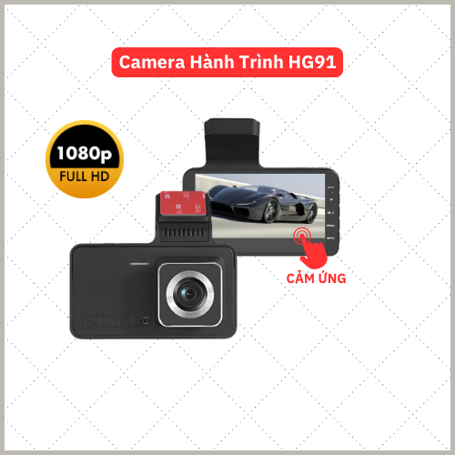 Camera hành trình ô tô HG91 quay 1080p full HD góc rộng 140° màn hình cảm ứng hỗ trợ cam lùi cảnh báo va chạm