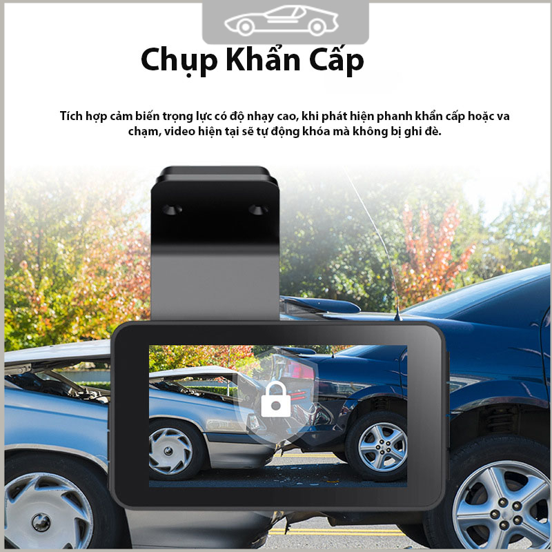 Camera hành trình ô tô HG91 quay 1080p full HD góc rộng 140° màn hình cảm ứng hỗ trợ cam lùi cảnh báo va chạm