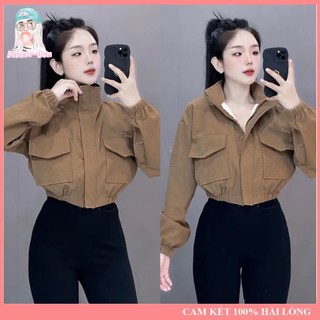 Áo Khoác Thun 2 Da Caro Cổ Trụ 4 Túi Dưới 60KG BUBBLE GUM