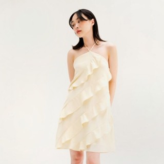  Lisa Dress - Váy cổ yếm bèo tầng YUUCAO 