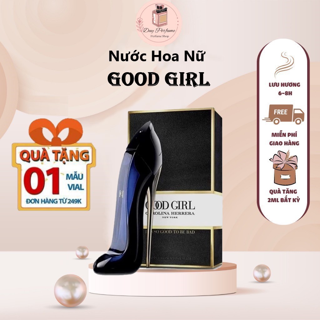 Nước hoa nữ Good Girl guốc đen Carolina Herrera Eau De Parfum EDP 100ml - Hương thơm lâu quyến rũ quý phái - Duy Perfume