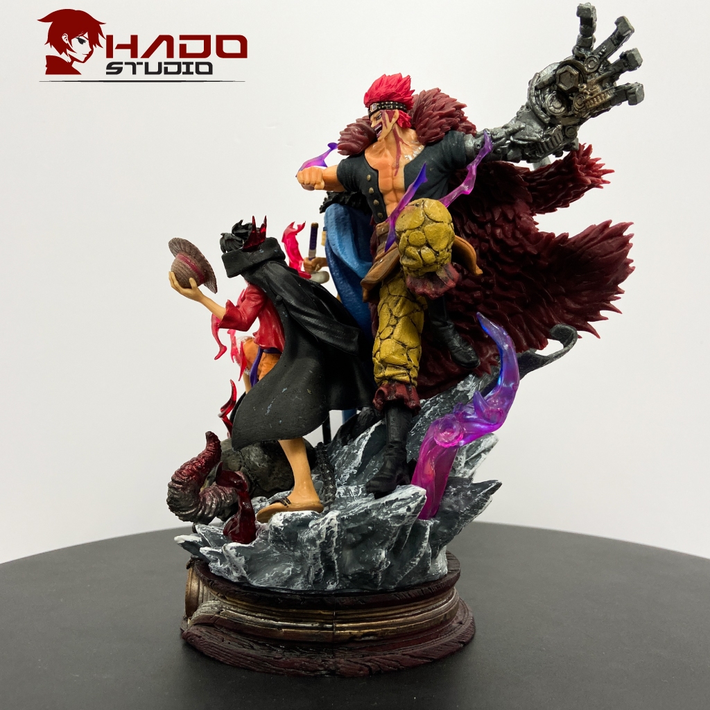 Mô hình Luffy, One Piece, chiến đấu cùng Doflamingo và Law, cao 22cm