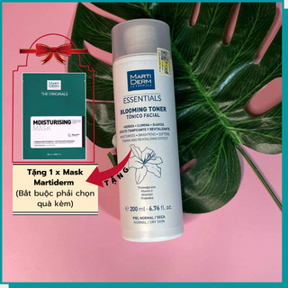 [HÀNG CÔNG TY] Nước Cân Bằng Dưỡng Ẩm Cho Da Hỗn Hợp, Thường Đến Khô - MartiDerm Essentials Blooming Toner (200ml)