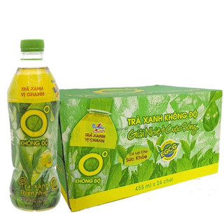 Thùng 24 chai trà xanh không độ 455ml - trà xanh 0 độ 455ml