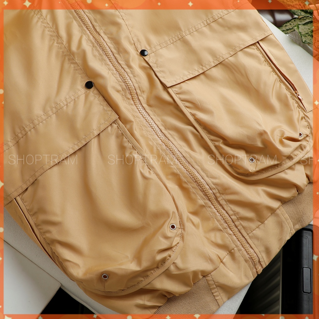 Áo khoác dù bomber unisex shoptram  2 lớp !!!