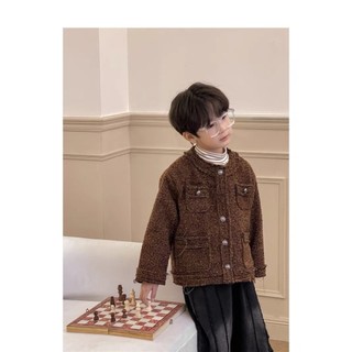 𝒀𝑰𝒀𝑨𝒀𝑨 𝑲𝑰𝑫𝑺 (HQ2366) Áo khoác dạ tweed cá tính cho bé