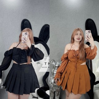 Set áo vạt tôm nút bọc