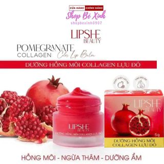 Son dưỡng môi lựu đỏ Lipshe hồng môi, căng mịn, khử thâm 5g