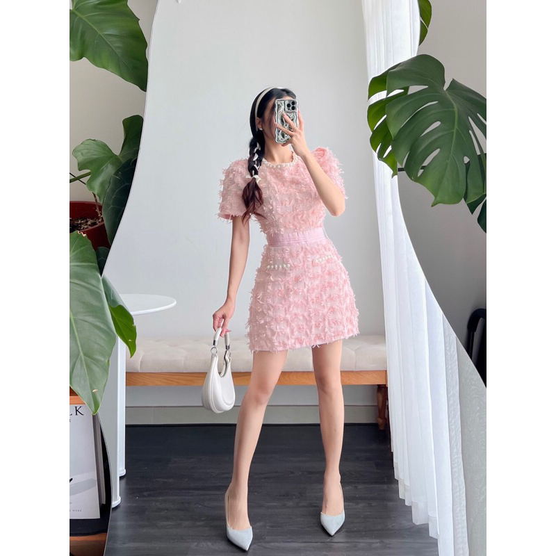 ĐẦM REN ĐÍNH CƯỜM ĐÁ