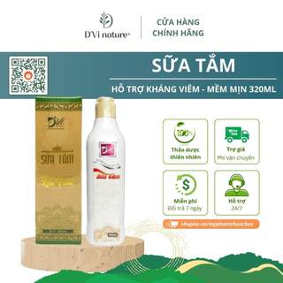 Sữa tắm kén tằm D'Vi nature 320ml giúp da sáng mịn, hồng hào, mờ thâm, lấy sạch tế bào chết trên da