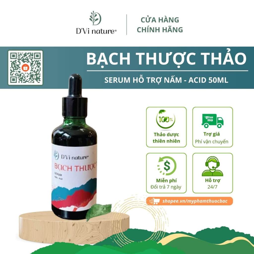 Bạch thược thảo D'Vi nature hỗ trợ giảm nấm khuẩn ngứa, tái tạo tế bào non từ thảo dược