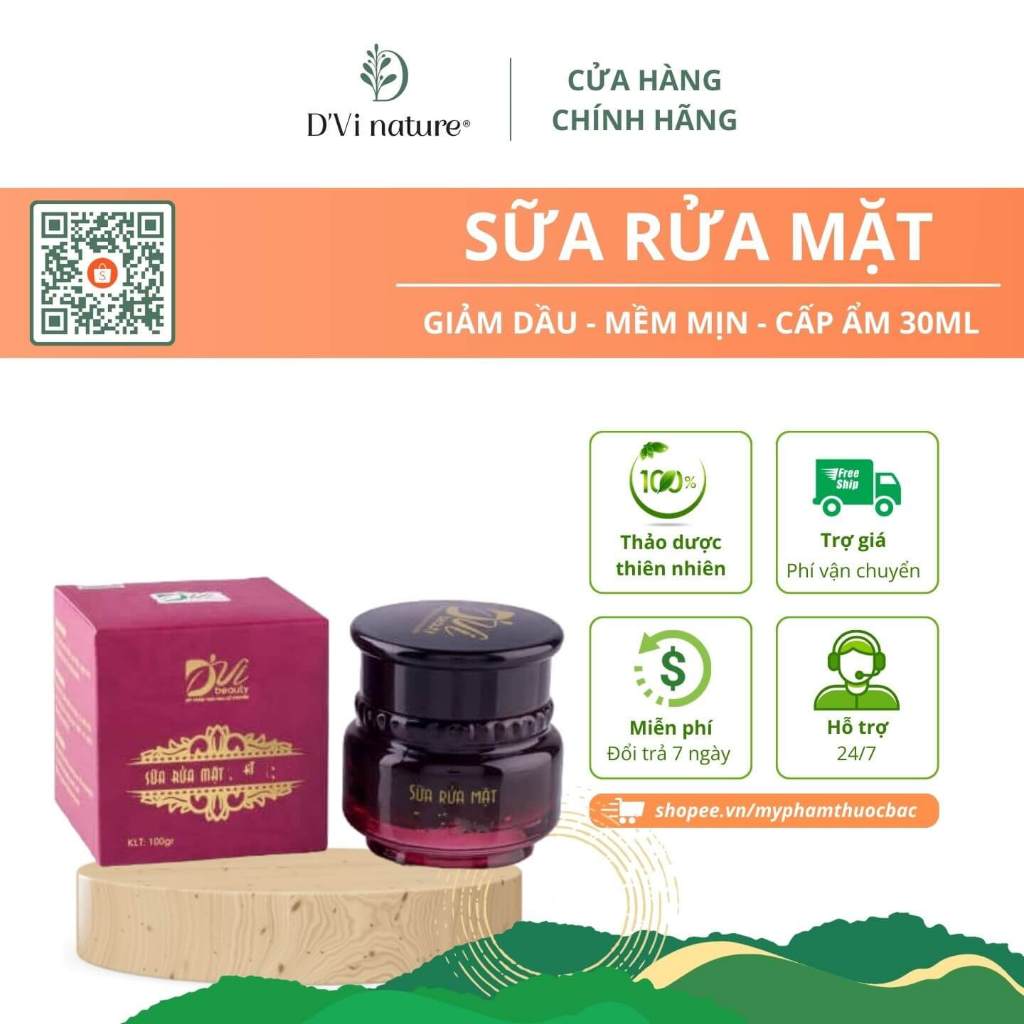 Sữa rửa mặt thảo dược - Sữa rửa mặt hạnh nhân - Dvi Beauty