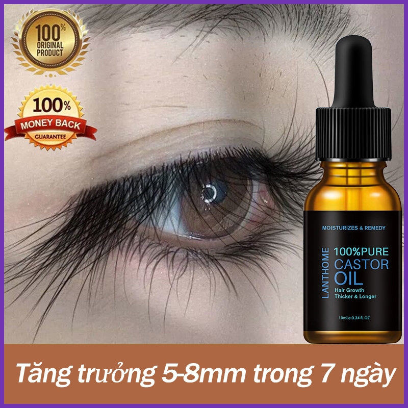 Dầu thầu dầu 10ml, tinh chất dưỡng dài mi, macara, tinh chất dưỡng mi, serum tăng trưởng lông mi, serum tăng trưởng lông