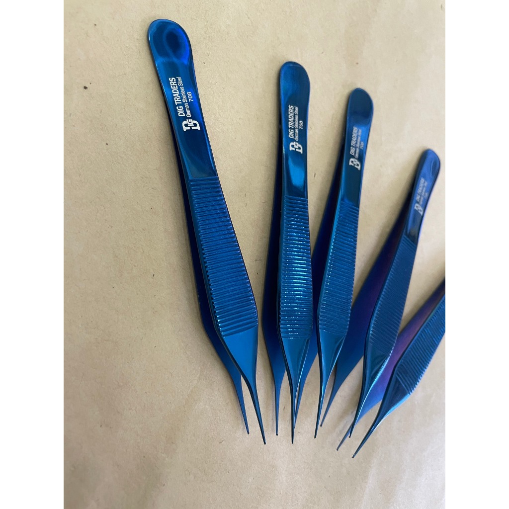 Nhíp adson 12cm, nhíp gắp chỉ, nhíp gắp da mấu 0.3 full xanh