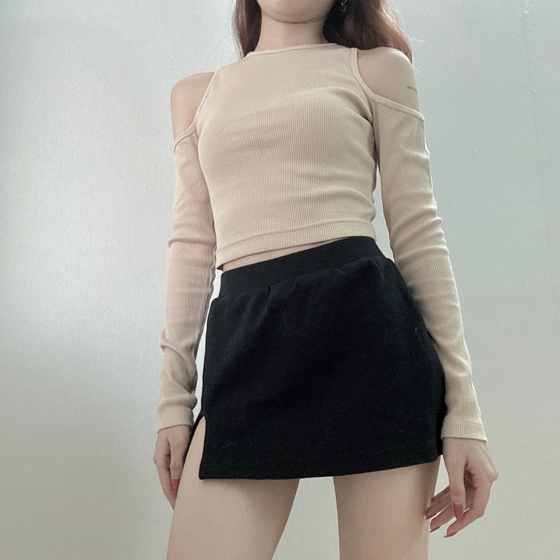 Áo cut-out thun gân