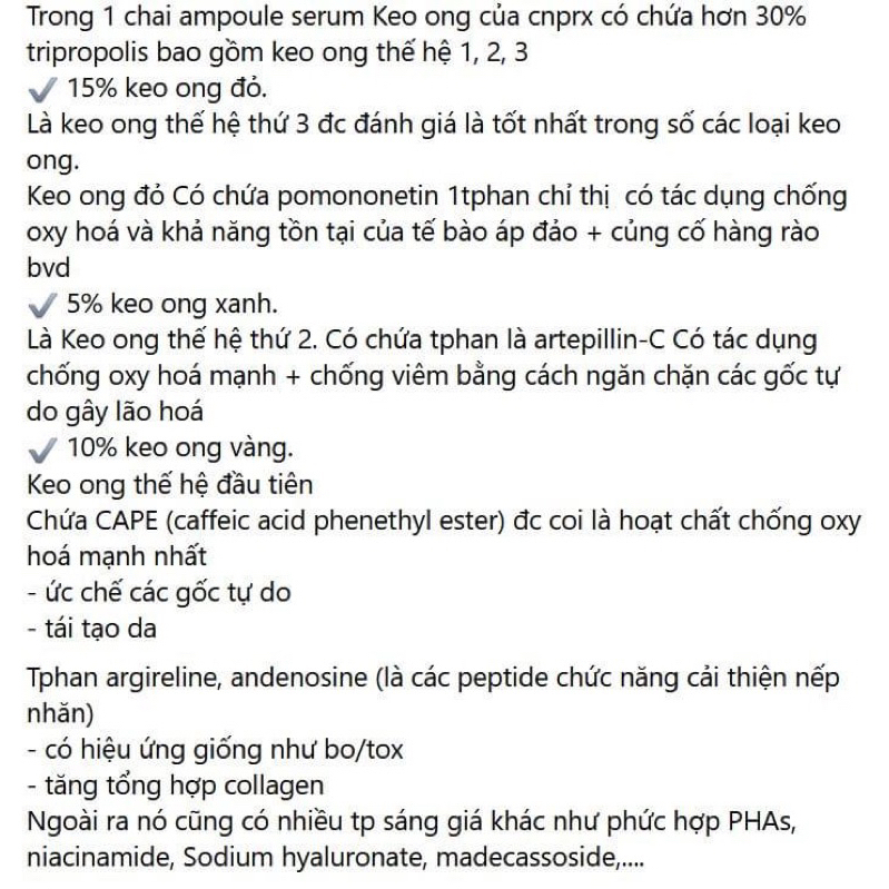 Combo 10 gói tinh chất keo ong tái sinh CNP Rx Propolis Miracle Ampoule Serum date 2026