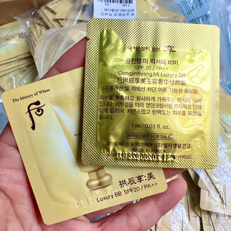 1 gói kem lót cao cấp Whoo Luxury BB Cream SPF20/ PA++ date 2026 - Hàng chính hãng LG