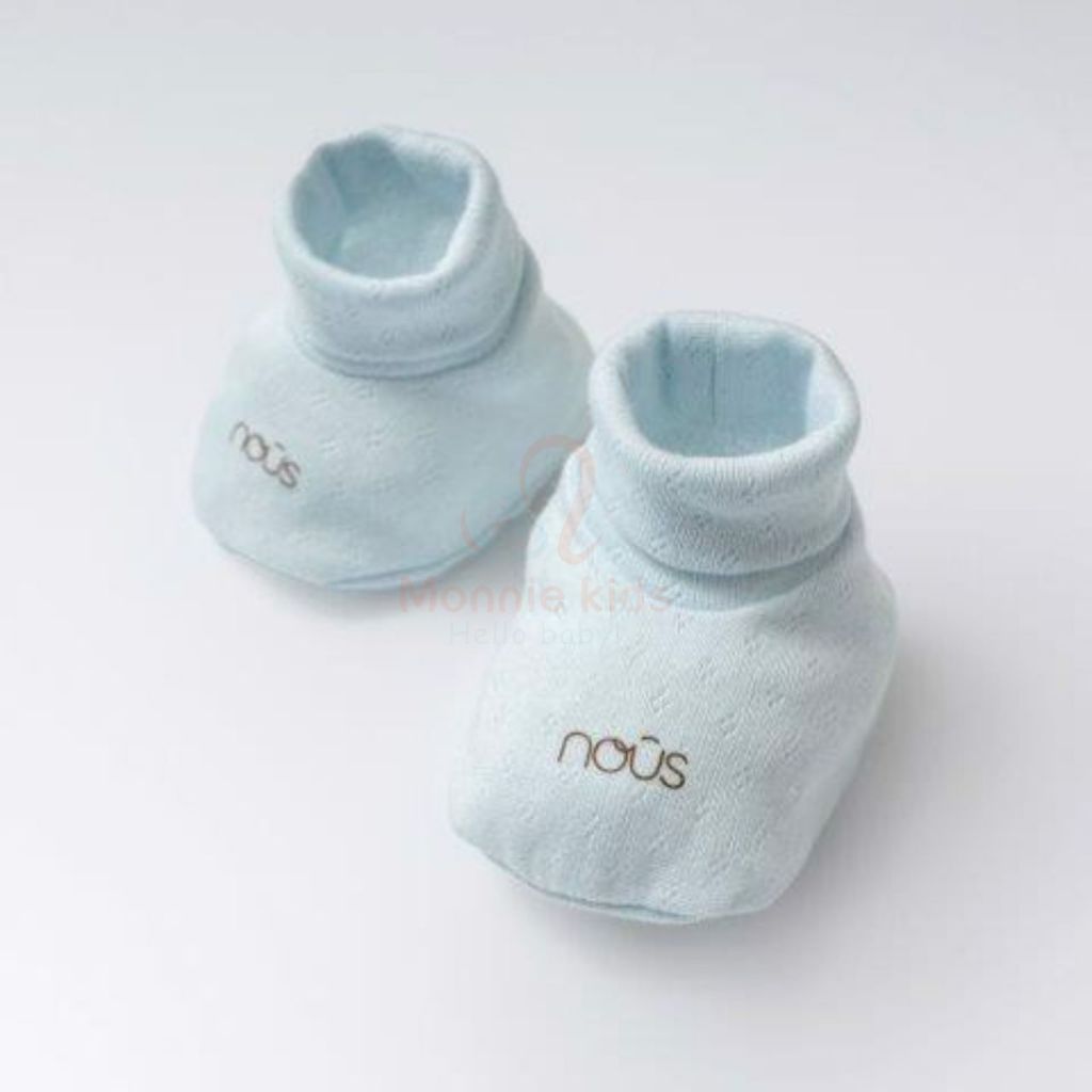 Set mũ bao chân cho bé Nous lỗ trám chất liệu cotton mềm mại thấm hút mồ hôi - Monnie Kids