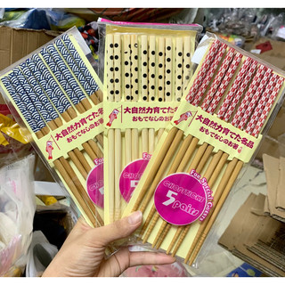 Set 5 đôi đũa tre Nhật
